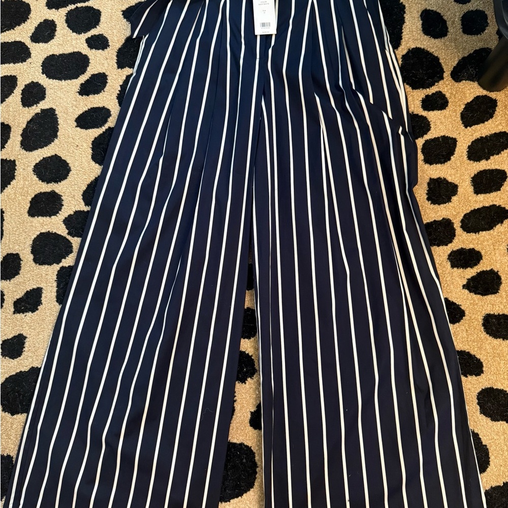 Veronica Beard Maliyah Navy Striped Women's Pants